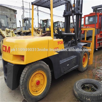 used TCM FD100 forklift 10 ton, Japanese used forklift TCM diesel forklift 10 ton for sale